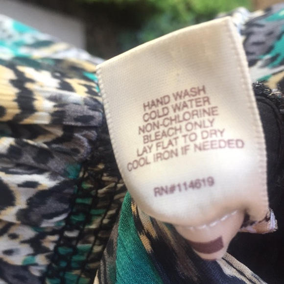 Sz S Arden B Green Black Asymmetrical Dress EUC - Picture 8 of 8